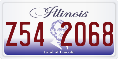 IL license plate Z542068