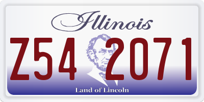 IL license plate Z542071