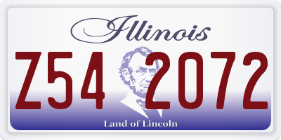 IL license plate Z542072