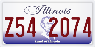 IL license plate Z542074