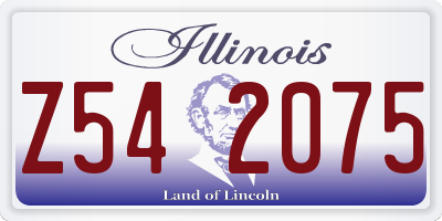 IL license plate Z542075