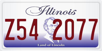 IL license plate Z542077