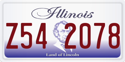 IL license plate Z542078