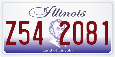 IL license plate Z542081