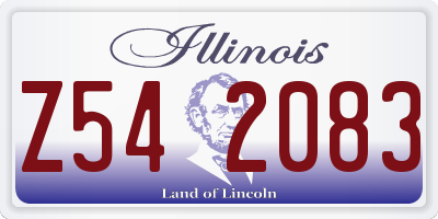 IL license plate Z542083