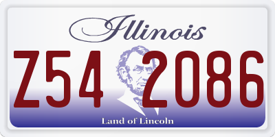 IL license plate Z542086