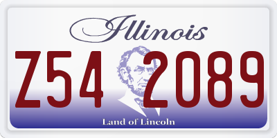 IL license plate Z542089
