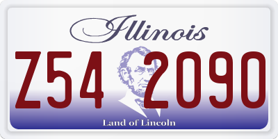 IL license plate Z542090