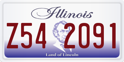 IL license plate Z542091