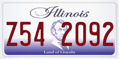 IL license plate Z542092