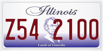 IL license plate Z542100