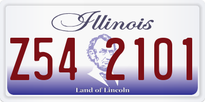 IL license plate Z542101