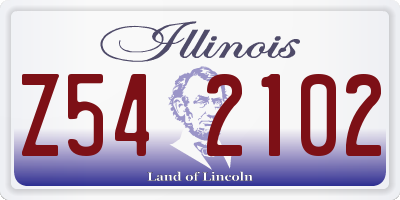 IL license plate Z542102