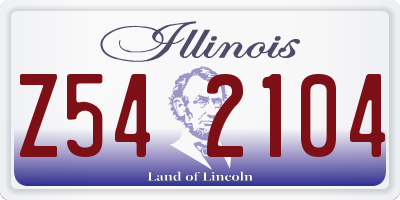 IL license plate Z542104