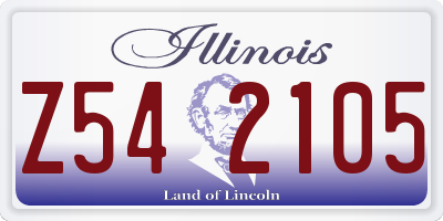 IL license plate Z542105