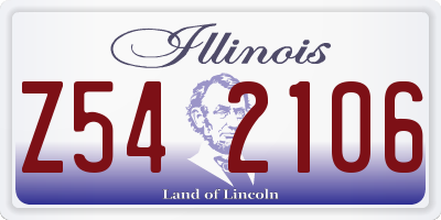 IL license plate Z542106