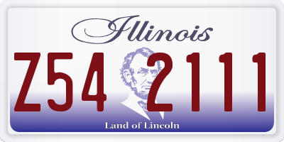IL license plate Z542111