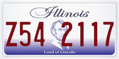 IL license plate Z542117