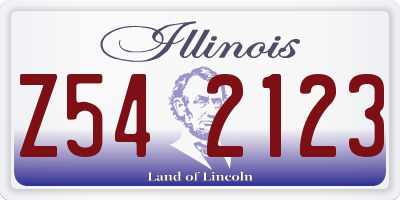 IL license plate Z542123