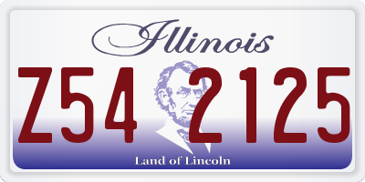 IL license plate Z542125