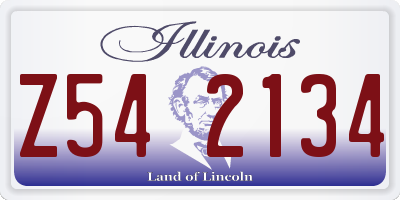 IL license plate Z542134