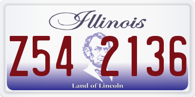 IL license plate Z542136