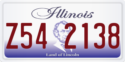 IL license plate Z542138
