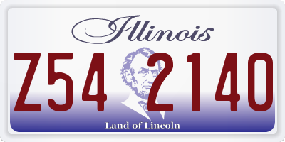 IL license plate Z542140