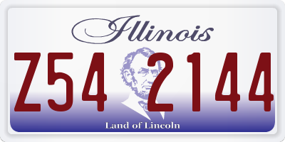 IL license plate Z542144