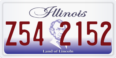 IL license plate Z542152