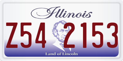 IL license plate Z542153