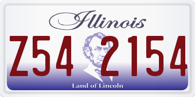 IL license plate Z542154