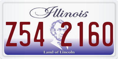 IL license plate Z542160