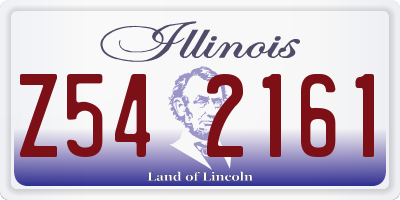 IL license plate Z542161