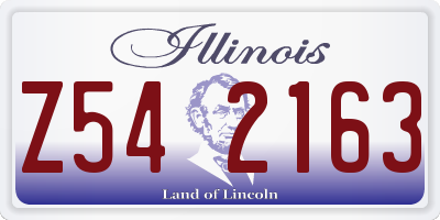 IL license plate Z542163