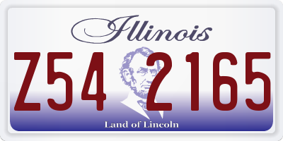 IL license plate Z542165