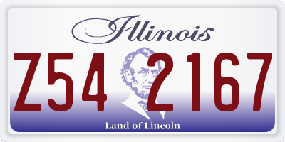 IL license plate Z542167