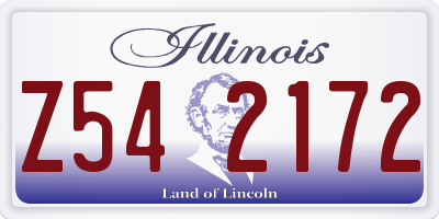 IL license plate Z542172
