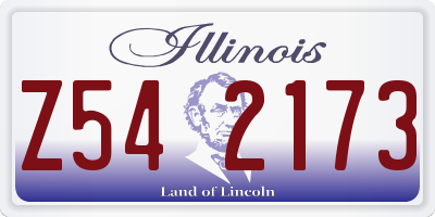 IL license plate Z542173