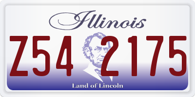 IL license plate Z542175