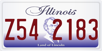 IL license plate Z542183
