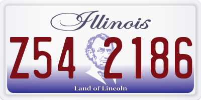 IL license plate Z542186