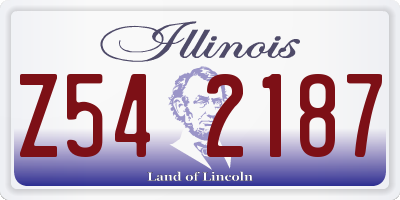 IL license plate Z542187