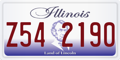 IL license plate Z542190
