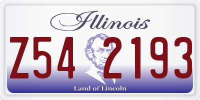 IL license plate Z542193