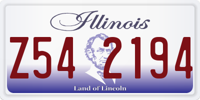 IL license plate Z542194