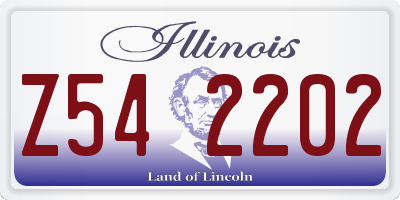 IL license plate Z542202