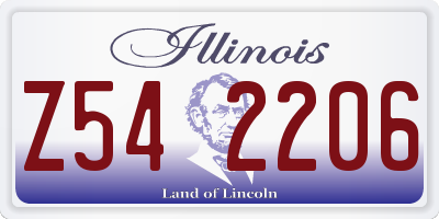 IL license plate Z542206