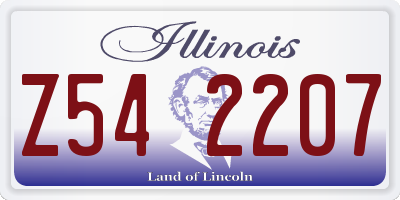IL license plate Z542207