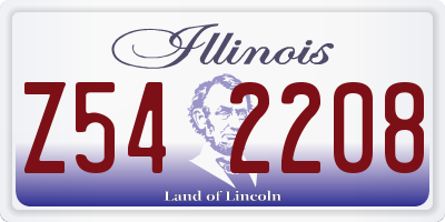 IL license plate Z542208